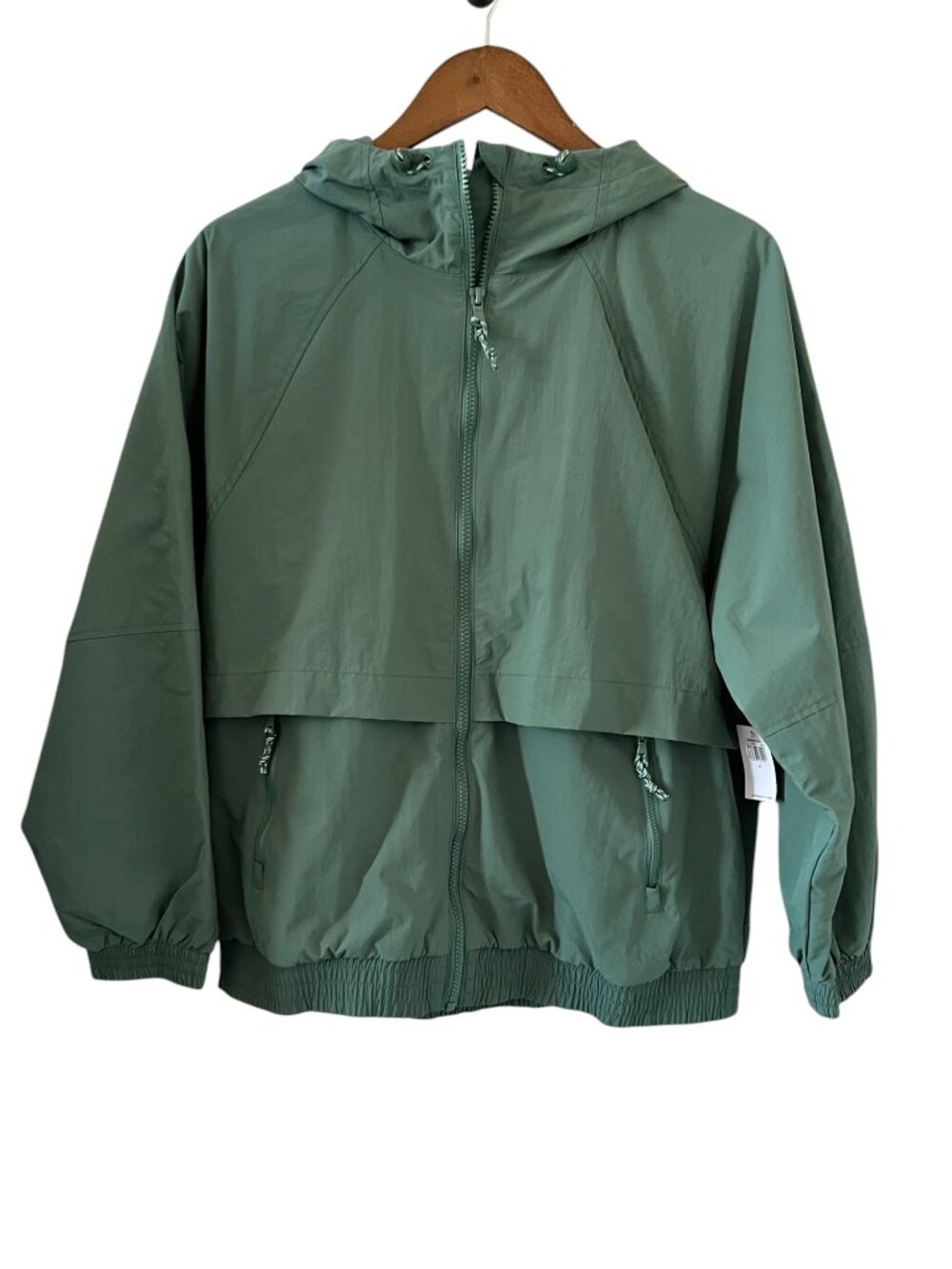 Old Navy NEW Water=Resistant Hooded Windbreaker/Jacket In Green Size S